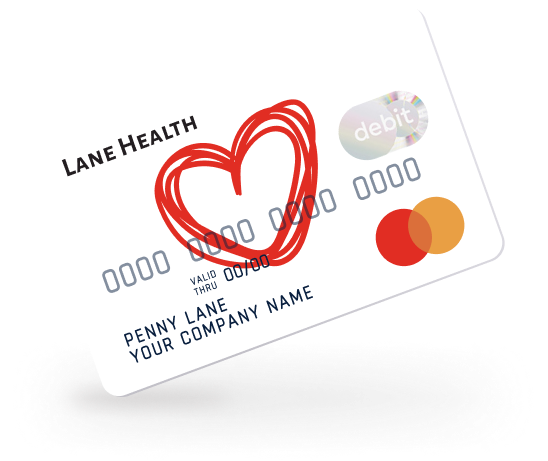 Card With A Heart, Lane Health HSA Card