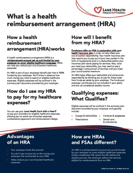 Health Reimbursement Arrangement (HRA) Overview